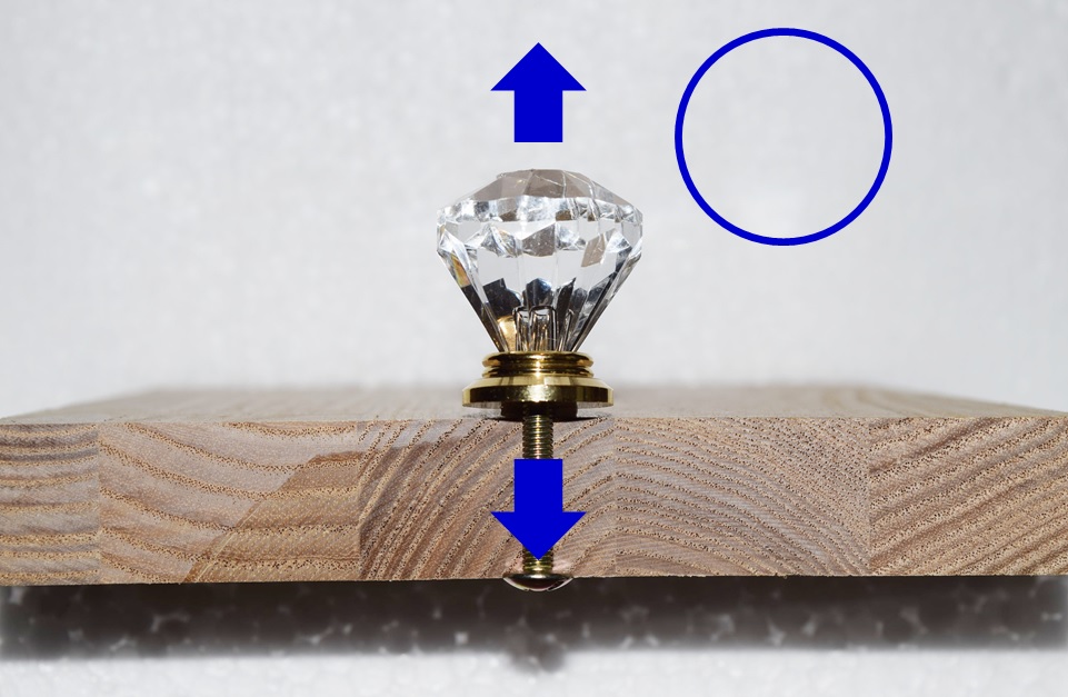 アクリル製ノブ　取り付けと使用方法
