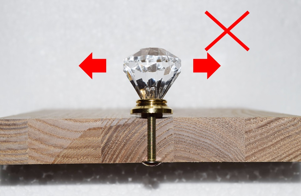 アクリル製ノブ　取り付けと使用方法